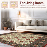 Floral Diamond Area Rustic Charm(Beige)