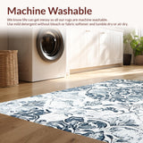 Modern Vintage Inspired Floral Print(Blue)