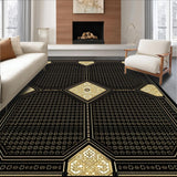 Elegant Black Floral Tile Arrangement(Black)