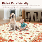 Floral Circle Area Rug(Ivory)
