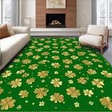 Contemporary Green Abstract Shapes(Green)