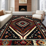 Elegant Low Pile Diamond Design(Black)