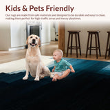 Modern Ombre Striped Design Non Slip Floor Covering(Gray)