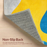 Abstract Yellow Blue Non Slip(Yellow)