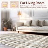 Charming Warm Beige Geometric Touch(Beige)
