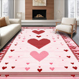 Vibrant Floral Heart Patterned(Red)