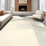 Whispering Waves Area Smoke & Beige Shifting Sands Design(Beige)