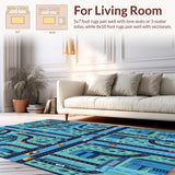 Educational Race Track Play Mat for Toddlers(Blue)