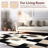 Abstract Geometric Reversible Area for Modern Spaces(Beige)