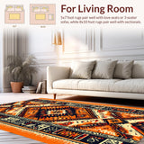 Tribal Distressed Dining Room Area(Orange)