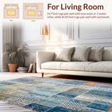 Boho Style Patchwork Multi Colored(Blue)