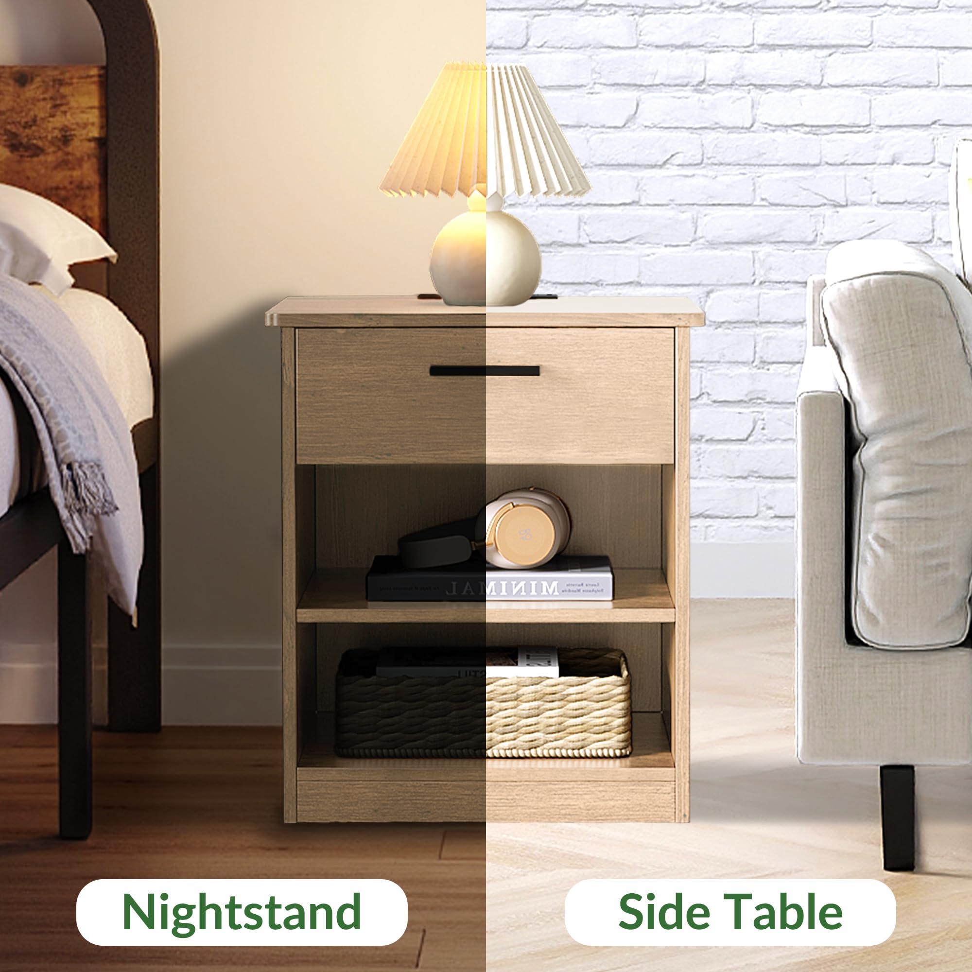 ODIKA Everyday Side Table with Fast Charging Station - ODIKA