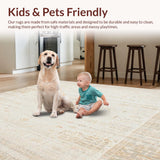 Artisan Crafted Area Modern Medallion Beige and Ivory Abstract Look(Beige)