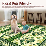 Minimalist Shamrock Patterned Welcome Mat(Green)