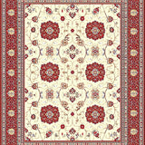 Timeless Vintage Floral Area Machine Non Slip(White)