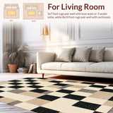 Plaid Entryway with Anti Slip Backing(Beige)