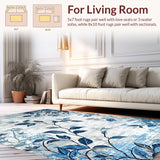 Charming Floral Ogee Motif(Blue)