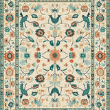 Delicate Bird and Flower Fusion(Beige)