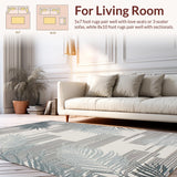 Modern Striking Leaf Print(Beige)