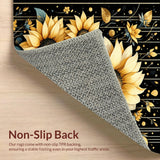Vibrant Oversized Sunflower Motif(Gold)