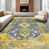 Artful Distressed Tiled Design(Yellow)