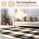 Plaid Beige Non Shedding(Beige)