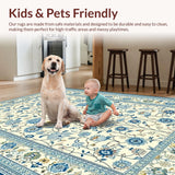 Rustic Blue Tiled Design(Beige)