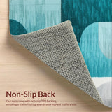 Modern Abstract Low Pile(Blue)
