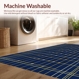 Sleek Modern Navy Blue Abstract Shapes(Blue)
