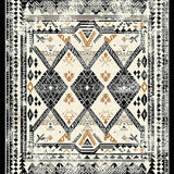 Abstract Rustic Tiled Design(Black)
