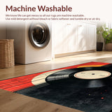 Retro Vinyl Record Entryway Non Slip Door Mat(Black)