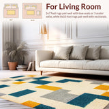 Stylish Space Design Non Slip Classroom Area Mat(Beige)