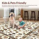 Floral Trellis Geometric Area With Aged Elegance And Artful Fusion(Ivory)