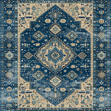 Chic Distressed Geometric Aesthetic(Blue)