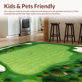 Golf Course Green Tee Off Bath Mat(Green)