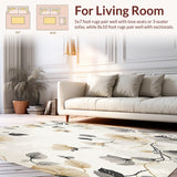 Vintage Floral with Smoky Gray and Warm Beige Abstract Petals(Beige)