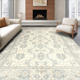 Artisan Woven Beige & Grey Area with Faded Classical Arabesque(Beige)