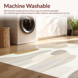 Abstract Ivory Beige High Traffic Area Design(Beige)