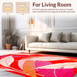 Artful Geometric Leaf Arrangement(Red)