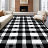 Charming Contemporary Black Tartan(Black)