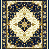 Abstract Geometric Faux Wool for Kitchen(Blue)
