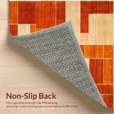Modern Plush Non Slip Nursery in Orange(Orange)