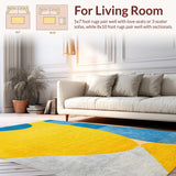 Abstract Yellow Blue Non Slip(Yellow)