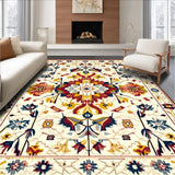 Mid Century Rainbow Oushak in Beige and Ivory(Ivory)