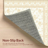 Throw Beige Floral Neutral Area Vintage(Beige)