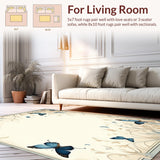 Graceful Butterfly Floral Ultra Accent Design(Beige)