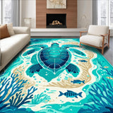 Whimsical Sea Life Print(Blue)