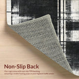 Artistic Black & White Brushstroke Unique Floor Art(Black)