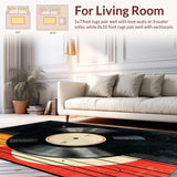 Retro Vinyl Record Entryway Non Slip Door Mat(Black)