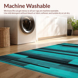Modern Abstract Teal and Black(Blue)